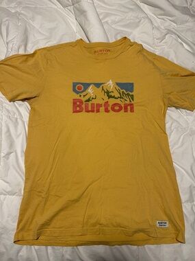 Burton Yellow Graphic Mountain Short Sleeve Tee